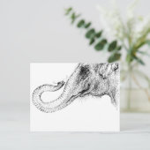 Een olifant is trouw 100% briefkaart (Staand voorkant)