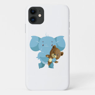 Een olifant met teddybeer iPhone 11 hoesje