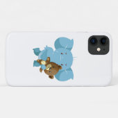 Een olifant met teddybeer Case-Mate iPhone case (Achterkant (horizontaal))