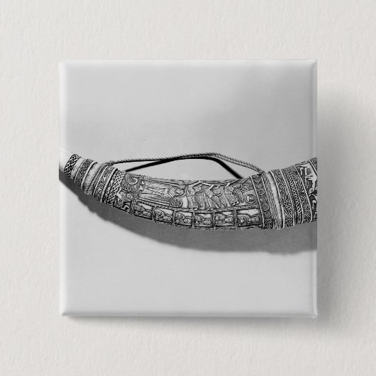 Een olifant vierkante button 5,1 cm (Voorkant)