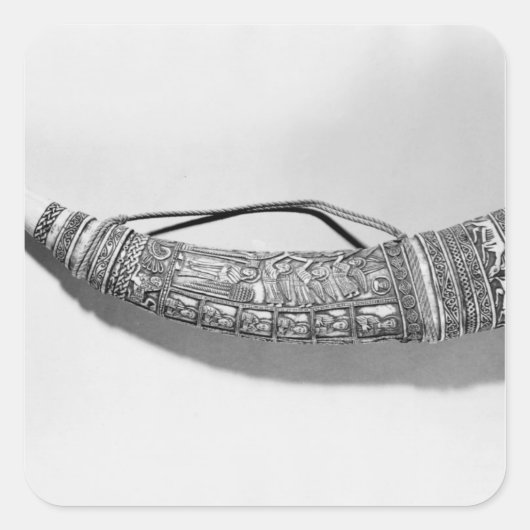 Een olifant vierkante sticker (Voorkant)