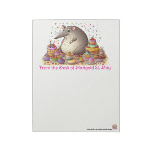 Een Olifantspitsmuis en zijn dessertnotitieblok Notitieblok