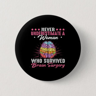 Een onderschatting overleefde een hersenoperatie ronde button 5,7 cm