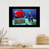 Een onderwateravontuur poster (Keuken)