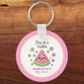 Een One in a Melon Celebration Baby shower Sleutelhanger (Voorkant)