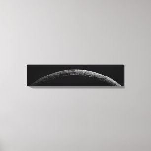 Een onecht landschap van de maan van Saturnus Canvas Afdruk
