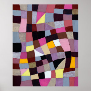 Een onregelmatig schilderij van het raster, met vi poster