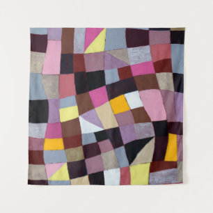 Een onregelmatig schilderij van het raster, met vi wandkleed