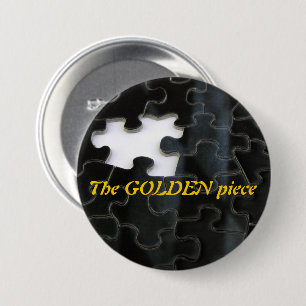 Een ontbrekende foto van Puzzle Black en White Ronde Button 7,6 Cm