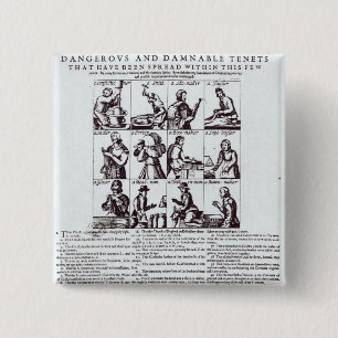 Een ontdekking van het gevaarlijkste vierkante button 5,1 cm