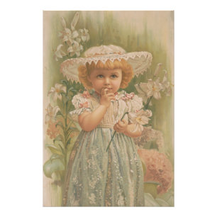 "Een ontluikend Pasen" Vintage Illustratie, ca. 18 Foto Afdruk