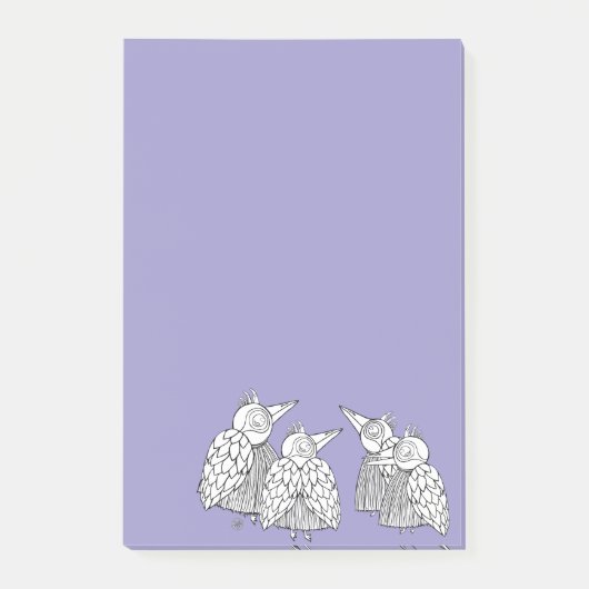 Een ontmoeting van de vogels post-it® notes (Voorkant)