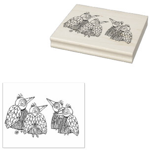 Een ontmoeting van de vogels rubberstempel