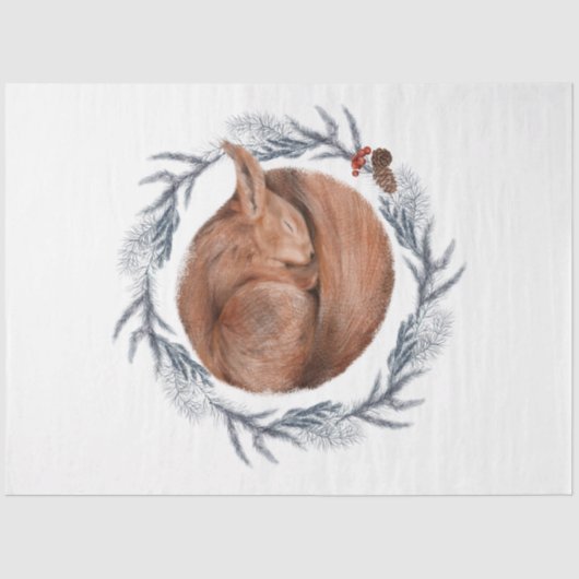 Een ontwerp uit de kerstvogelserie 10 tissuepapier (Voorkant)