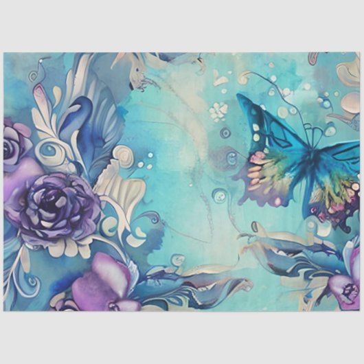 Een ontwerp uit de Mystical Butterfly-reeks 13 Tissuepapier (Voorkant)