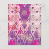 Een ontwerp van een paarse achtergrond met stippen flyer (Achterkant)