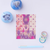 Een ontwerp van een paarse achtergrond met stippen flyer (Enkel)