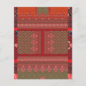 Een ontwerp van een rood en beige patroon flyer (Voorkant)