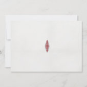 Een ontwerp van een rood en wit patroon save the date (Voorkant)