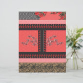 Een ontwerp van een rood en zwart behang (Staand voorkant)