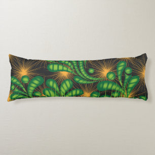 Een ontwerp van een spiegel en enkele planten lichaamskussen