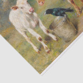 Een onverwachte gast van Herbert William Weekes Tissuepapier (Detail)