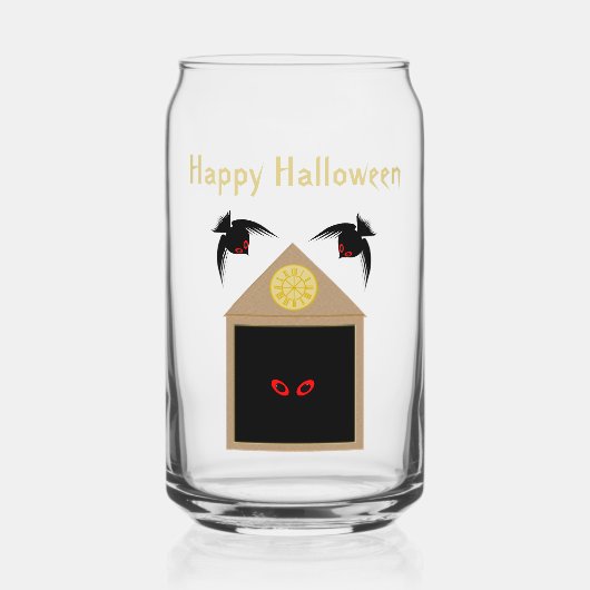 Een onvriendelijkheid van Ravens Halloween Custom Blikvorm Glas (Voorkant)