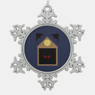 Een onvriendelijkheid van Ravens Halloween Tin Sneeuwvlok Ornament