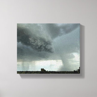 een onweerswolk in de Arizona woestijn Canvas Afdruk