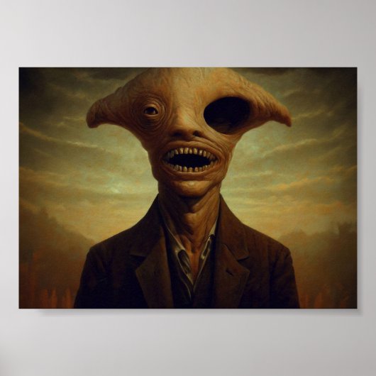 Een Oog Horror Creature Portret Poster (Voorkant)