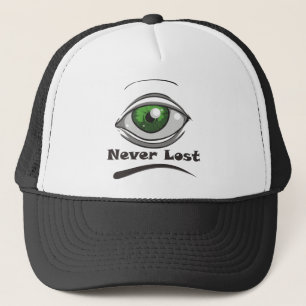 één oog trucker pet