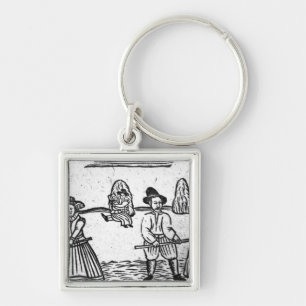Een oogstscène sleutelhanger
