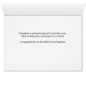 Een oom gefeliciteerd Blauwe Stippen Nephew (Binenzijde Horizontaal (Onderkant))