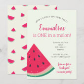 Eén op de eerste dag van een meloen kaart (Voorkant / Achterkant)