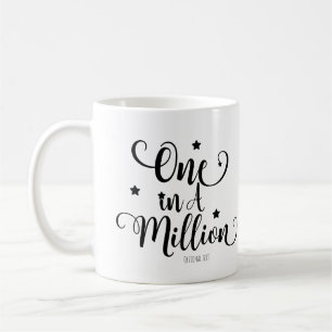 EEN OP DE MILJOEN Typografie & Sterren Persoonlijk Koffiemok