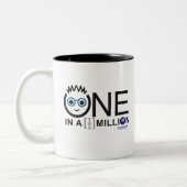 Een op een half miljoen - Mok met twee tonen koffi (Links)
