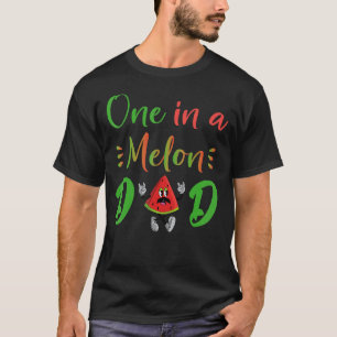 Een op een meloen papa watermeloen kool vet t-shirt