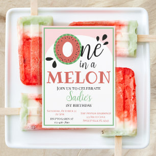 Eén op een Melon First Birthday Kaart