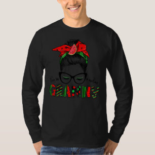 Een op een Melon Granny Bun Watermelon-zomer T-shirt
