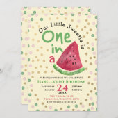 Een op een Melon Watermeloen-feest Kaart (Voorkant / Achterkant)