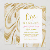 Eén op een miljoen, gouden uitnodiging voor de 1e (Voorkant / Achterkant)