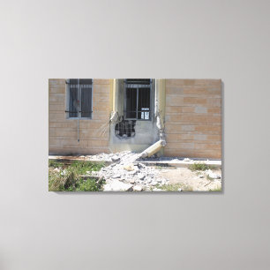 Een op een raket geprojecteerde renade canvas afdruk