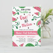 Eén op een uitnodiging van de Melon Birthday (Staand voorkant)