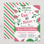 Eén op een uitnodiging van de Melon Birthday (Voorkant / Achterkant)