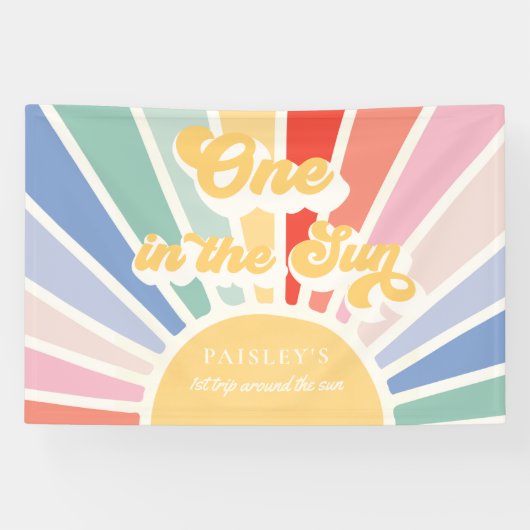 Eén op zonneschijn, één op de zondag, gedempte reg spandoek (Horizontaal)