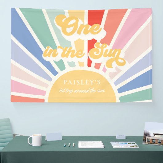 Eén op zonneschijn, één op de zondag, gedempte reg spandoek (Beurs)