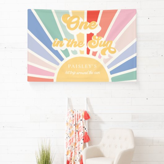 Eén op zonneschijn, één op de zondag, gedempte reg spandoek (Insitu)