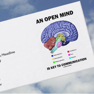 Een open geest is essentieel voor communicatie (he visitekaartje