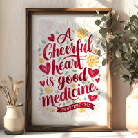 Een Opgewekt Hart Spreuken 17:22 Christelijke Muur