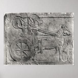 Een opluchting waarin het Assyrische leger in de s Poster